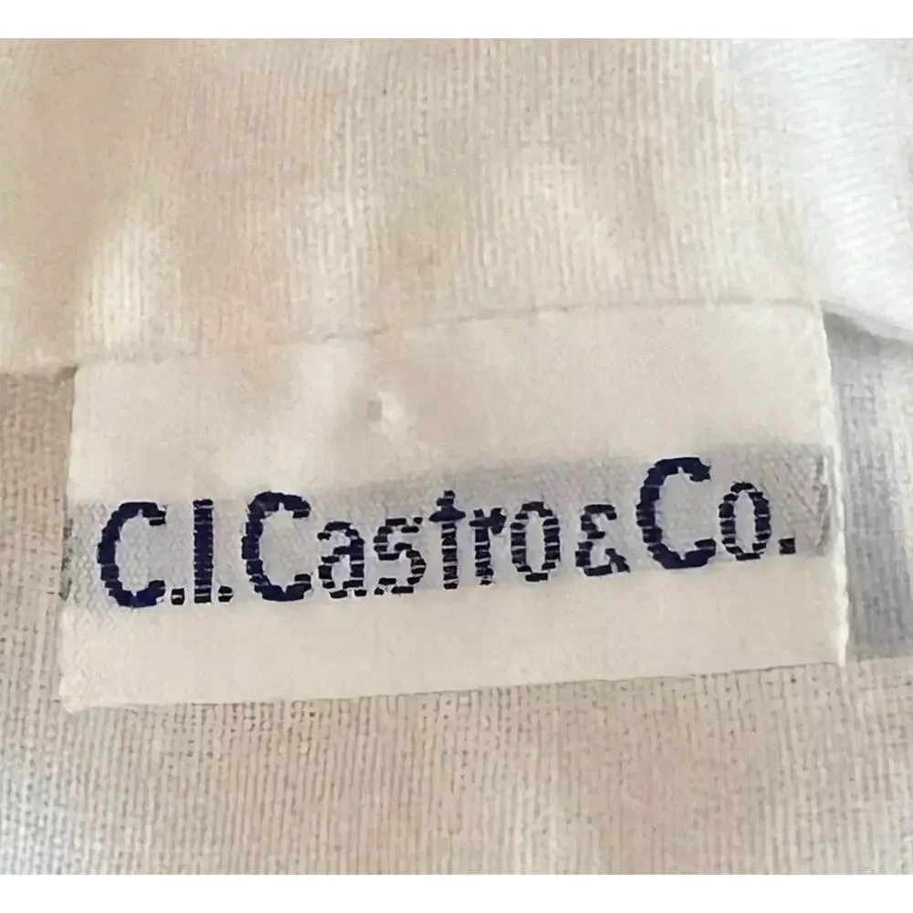 C. I Castro & Co Dress Baby Girl 12 Mos White Pink Eyelet Puffed Sleeves Party